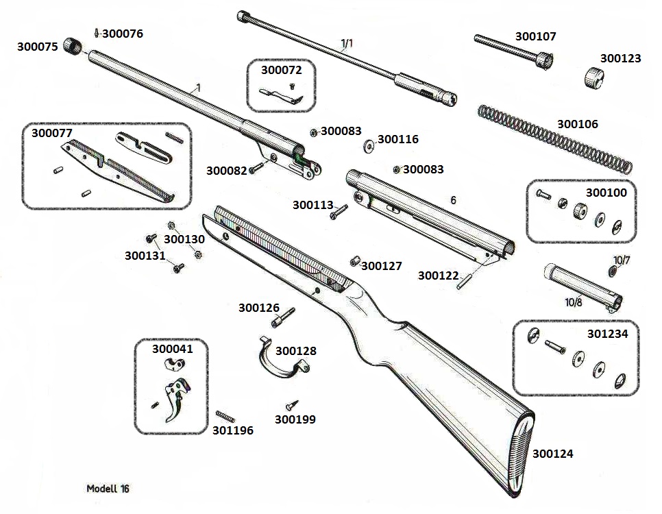 16, Parts Drawing Diana 16